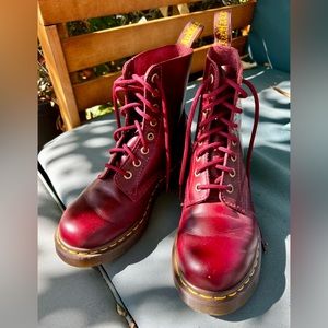 Dr. Martens Pascal Virginia Cherry Red Size 6 Women’s 37 EU 4 UK